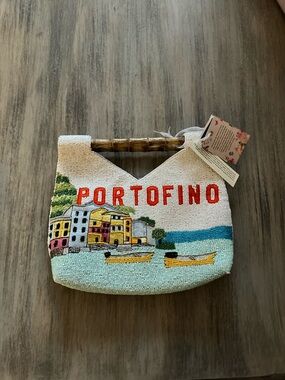Made in India Portofino Beaded Beach Clutch Bag